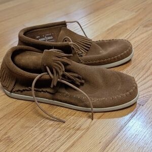 Minnetonka - Brown Suede Moccasin Shoes - 8